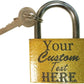 Customized Engraved Brass Lock with Key - Add Your Text or Logo
