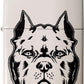 Pit Bull Dog Face - White Matte Zippo Lighter