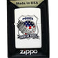 "American Heroes" Police Badge with Eagle - White Matte Zippo Lighter