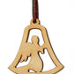 Angel Bell Cutout Laser Engraved Wooden Christmas Tree Ornament Gift Seasonal Decoration