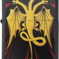 3 Headed Fantasy Dragon Design - Black Matte Zippo Lighter