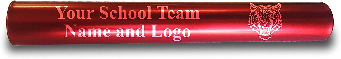 Custom Engraved Aluminum Track and Field Relay Baton - Add Your Team Name or Logo