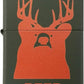 Beer Bear Deer Hunting Design - Green Matte Zippo Lighter