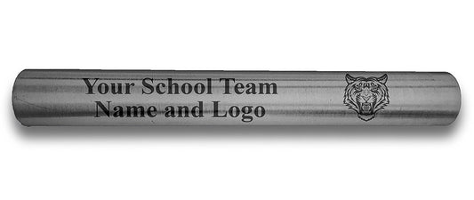 Custom Silver Aluminum Track and Field Relay Baton Personalized Gift - Your Team Name and Logo Engraved