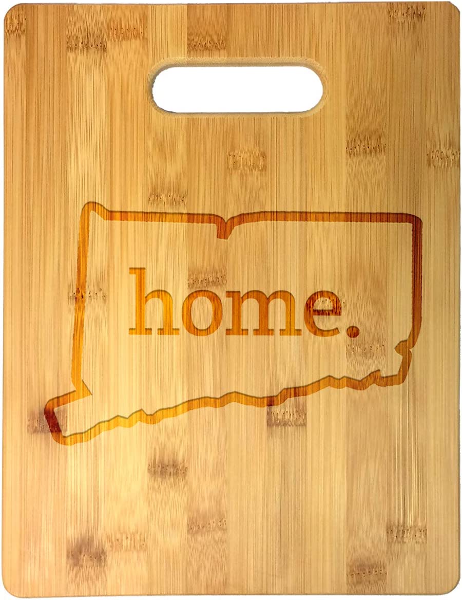 Home State Engraved Outline 8.5 x 11 Inch Bamboo Wood Cutting Board