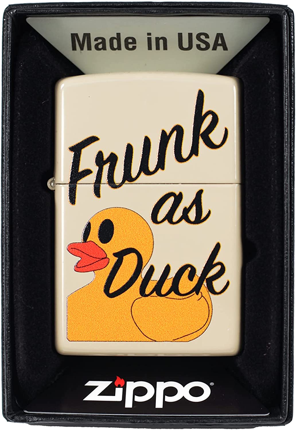 Frunk as Duck - Flat Sand Zippo Lighter