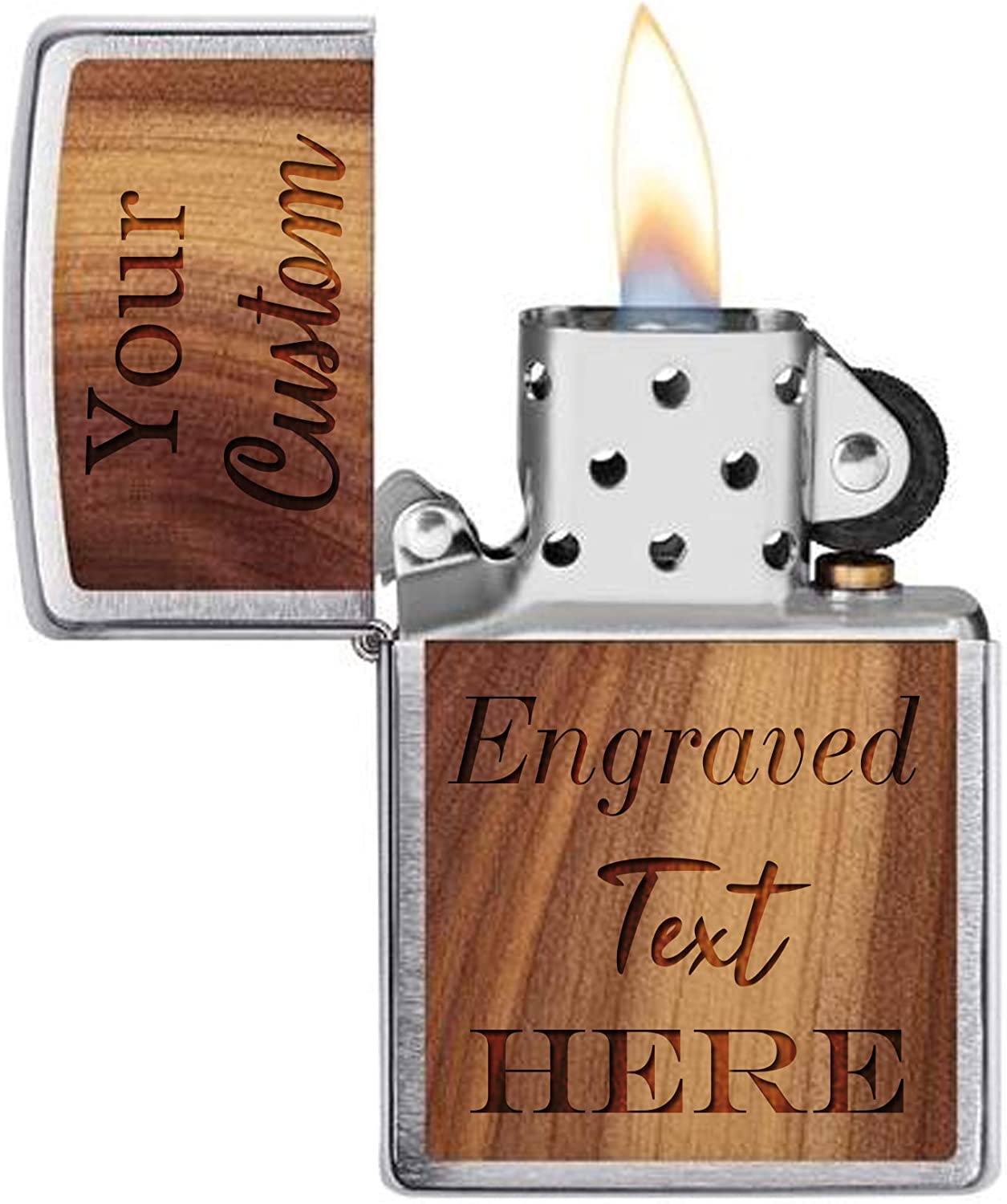 Custom Engraved Woodchuck Zippo Lighter - Add Your Text, Logo, Photo