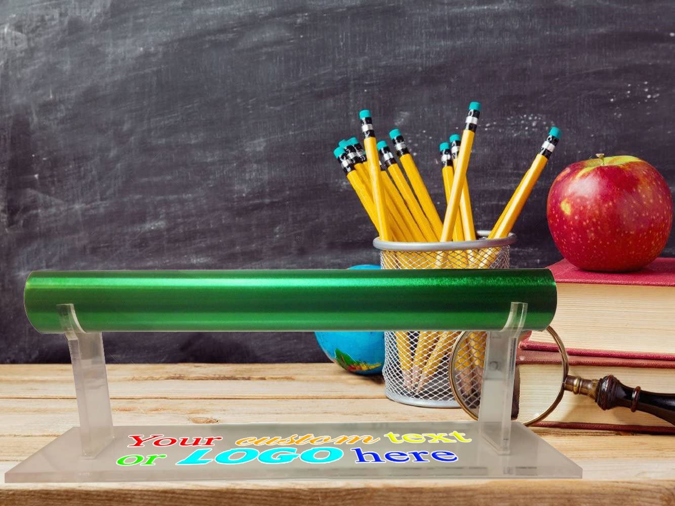 Customized Engraved OR Color Printed Acrylic Baton Holder Display Stand - Add Your Text or Logo