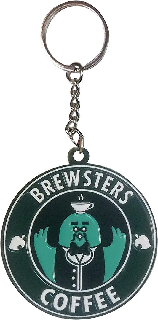 "Brewster's Coffee" Animal Café Video Game Parody Enamel Keychain