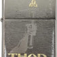 Thor's Mythological Hammer Mjolnir - 2 Tone Engraved Brushed Chrome Zippo Lighter