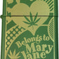 My Heart is with Mary Jane - Engraved Moss Green Matte Zippo Lighter