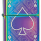 Zippo Custom Lighter: Ace of Spades Engraved - Spectrum