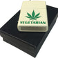 Vegetarian Pot Leaf - Cream Matte Zippo Lighter