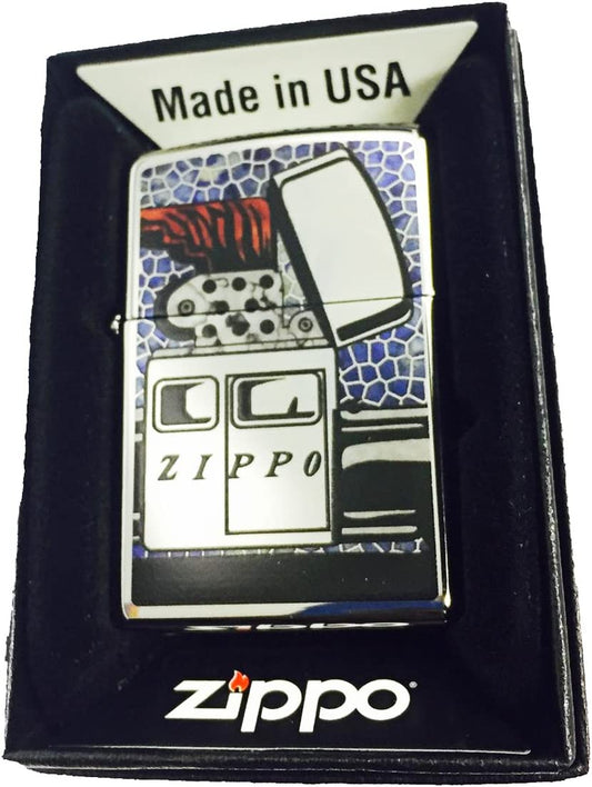 Vintage Zippo Car - Fusion High Polish Chrome Zippo Lighter