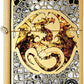 Anne Stokes Dragon Emblem with Scales Design - Fusion High Polish Brass Zippo Lighter