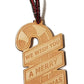 Candy Cane Merry Christmas Laser Engraved Wooden Christmas Tree Ornament Gift Seasonal Decoration