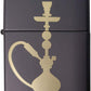 Chill Hookah Silhouette - Engraved Black Matte Zippo Lighter