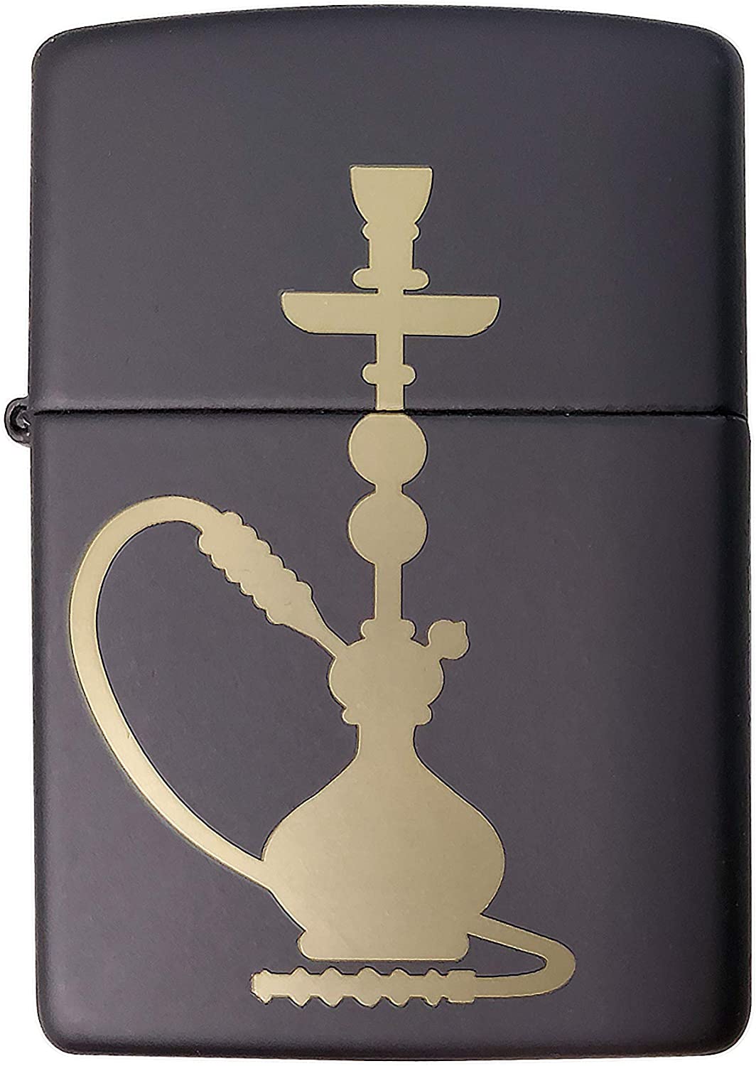 Chill Hookah Silhouette - Engraved Black Matte Zippo Lighter