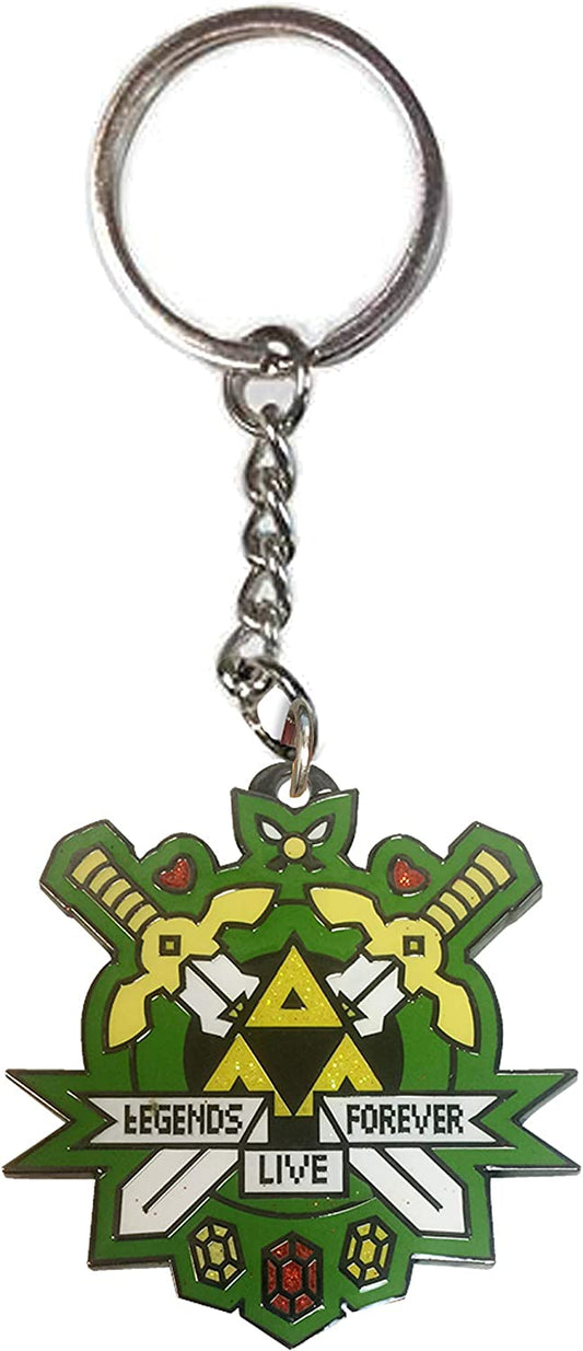 "Hit Restart" Legendary Hero Video Game Parody Enamel Keychain