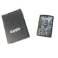 Queen of Diamonds Card Gambling with Kings - Black Matte Zippo Lighter