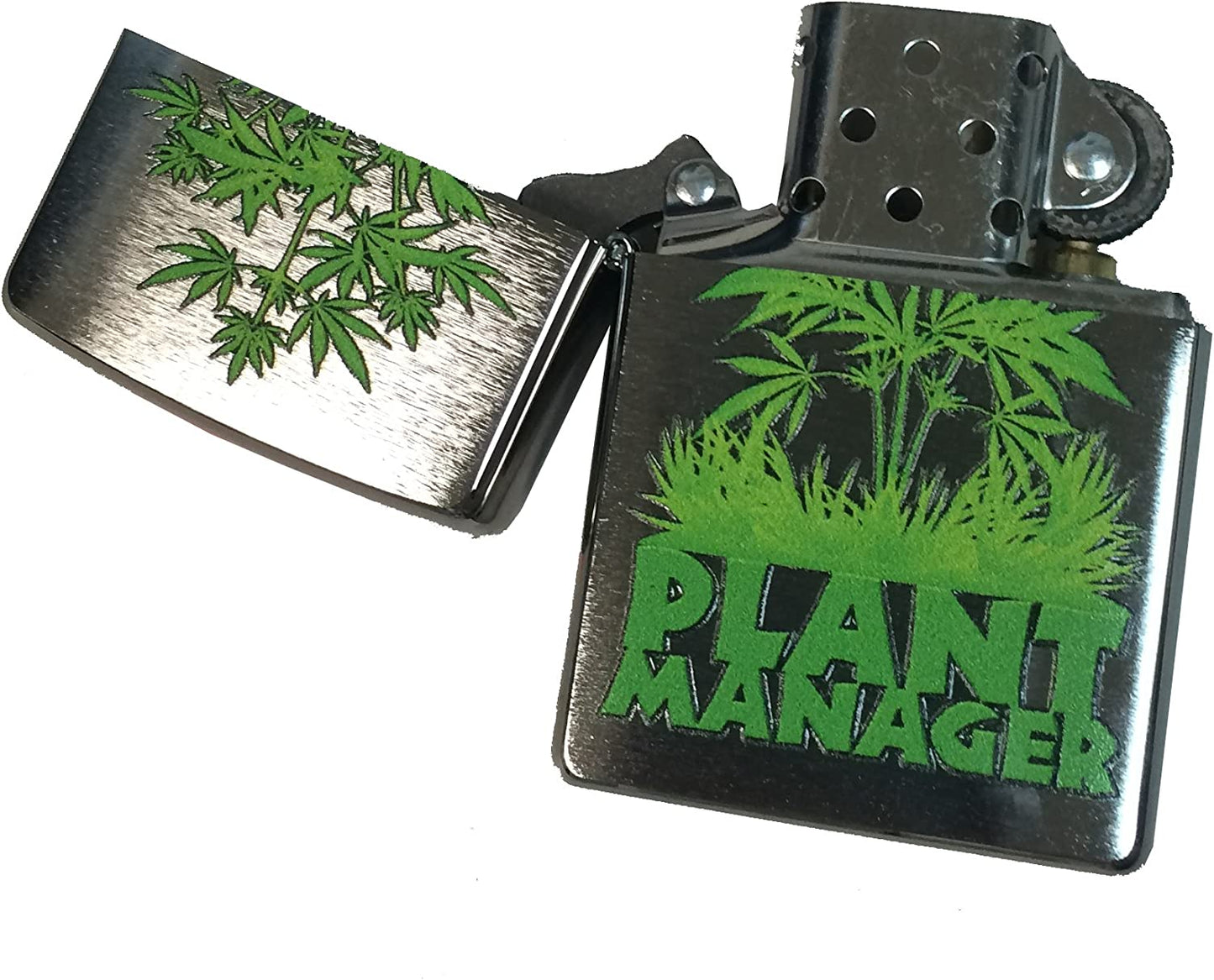 Plant Manager - Brushed Chrome Zippo Lighter
