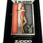Red Costumed Playboy Cocktail Waitress with Logo - High Polish Chrome Zippo Lighter