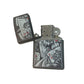 Queen of Diamonds Card Gambling with Kings - Black Matte Zippo Lighter