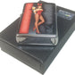 Red Costumed Playboy Cocktail Waitress with Logo - High Polish Chrome Zippo Lighter