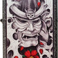 Red Flower Samurai Oni - Iron Stone Zippo Lighter