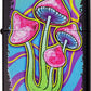 Trippy Psychedelic Pop Art Mushroom - Black Matte Zippo Lighter