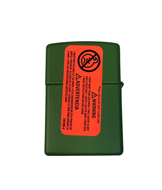 Leaf Heart Beat Design - Engraved Moss Green Matte Zippo Lighter