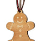 Gingerbread Man Cookie Cutout Laser Engraved Wooden Christmas Tree Ornament Gift Seasonal Decoration