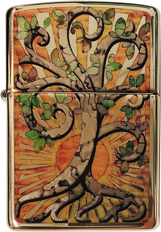 Tree of Life - Fusion High Polish Brass Zippo Lighter