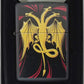 3 Headed Fantasy Dragon Design - Black Matte Zippo Lighter