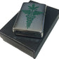 Medical Marijuana Caduceus - Brushed Chrome Zippo Lighter