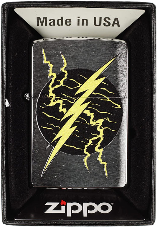 Zeus's Bolt of Lightning - Brushed Chrome Zippo Lighter
