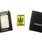 Glaucoma Prescription Weed Leaf with Sunglasses - Lemon Matte Zippo Lighter