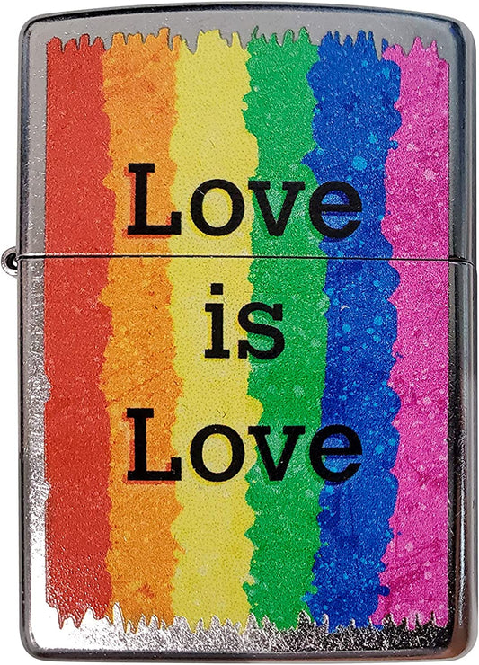 Love is Love Rainbow - Street Chrome Zippo Lighter