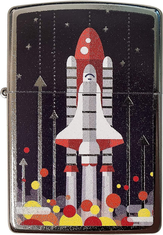 Space Shuttle Launch to the Stars - Street Chrome Zippo Lighter