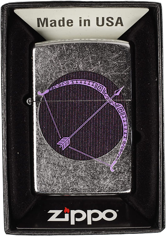 Artemis's Bow and Arrow - Street Chrome Zippo Lighter