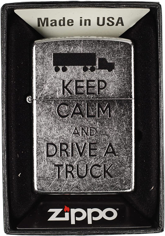 Keep Calm and Drive A Truck - Street Chrome Zippo Lighter