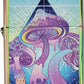 Melting Trippy Magic Mushrooms - Multi Color/Spectrum Zippo Lighter