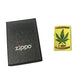 Glaucoma Prescription Weed Leaf with Sunglasses - Lemon Matte Zippo Lighter