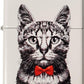 Cool Bow Tie Black and White Cat Design - White Matte Zippo Lighter