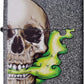 Poisonous Green Smoking Skull - Iron Stone Zippo Lighter