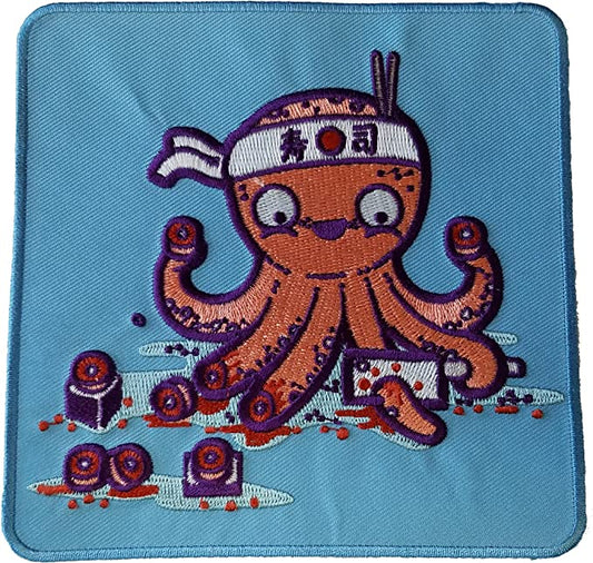 "Octosushi" Japanese Octopus Sushi Chef Embroidered Patch