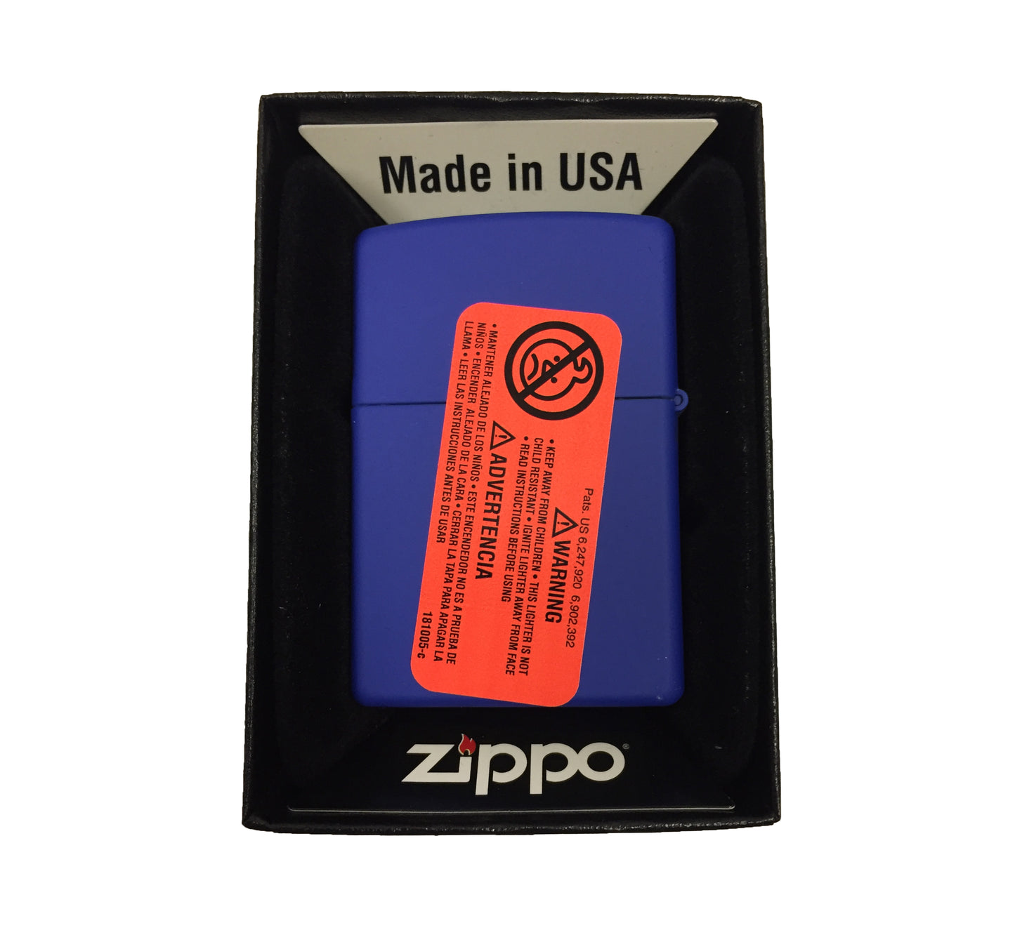 Poseidon with the Sea in His Hair - Royal Blue Matte Zippo Lighter