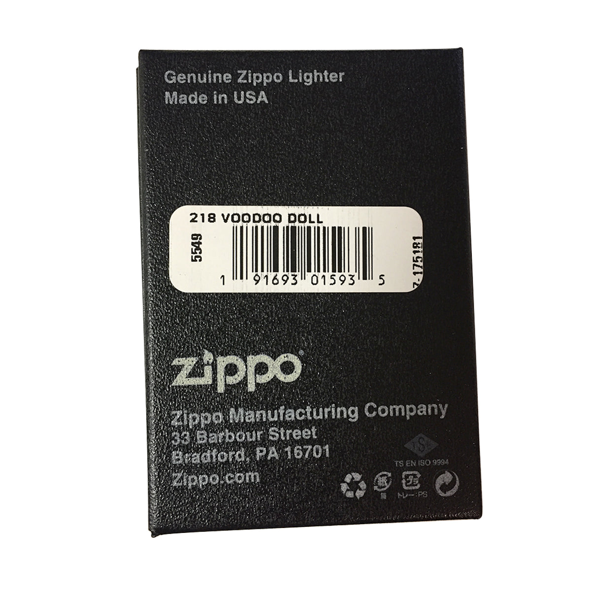 Voodoo Doll Stuck with Pins - Black Matte Zippo Lighter