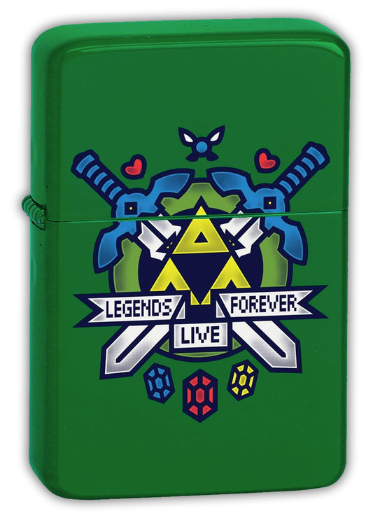 "Hit Restart" Legendary Hero Video Game Parody - Green Matte Vector Lighter