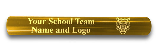 Custom Gold Aluminum Track and Field Relay Baton Personalized Gift - Your Team Name and Logo Engraved